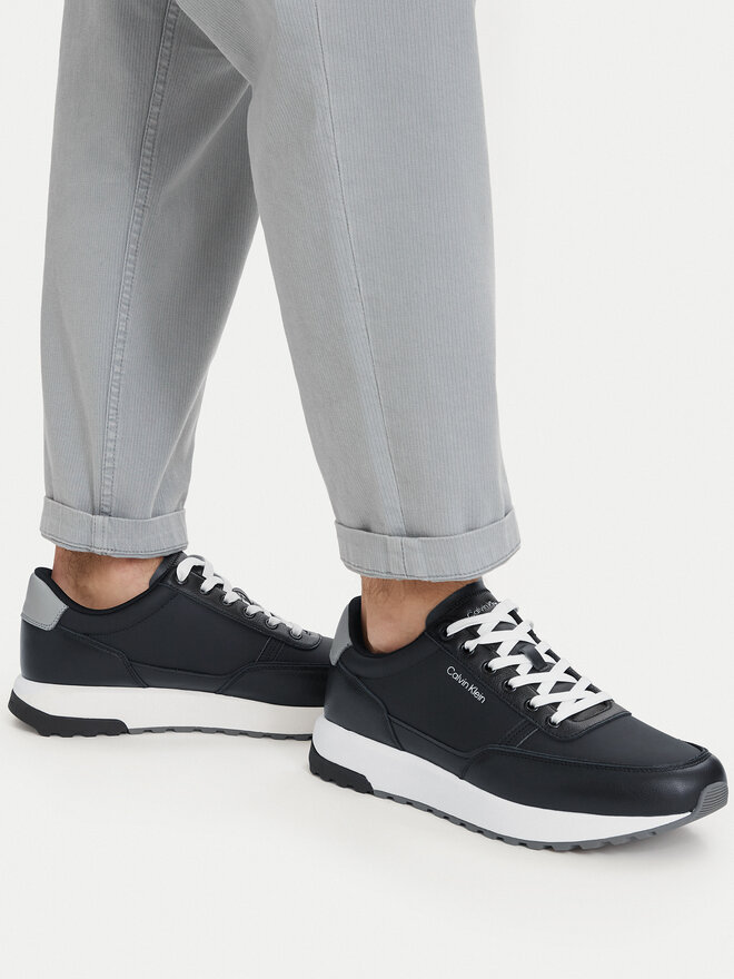 Calvin Klein Sneakers Calvin Klein City Runner Laceup Lth Mix HM0HM02214 Schwarz
