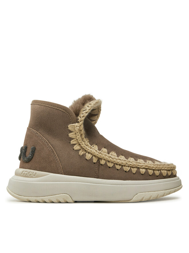 Mou Μπότες Χιονιού Mou Eskimo Jogger Glitter Logo FW421001A Καφέ