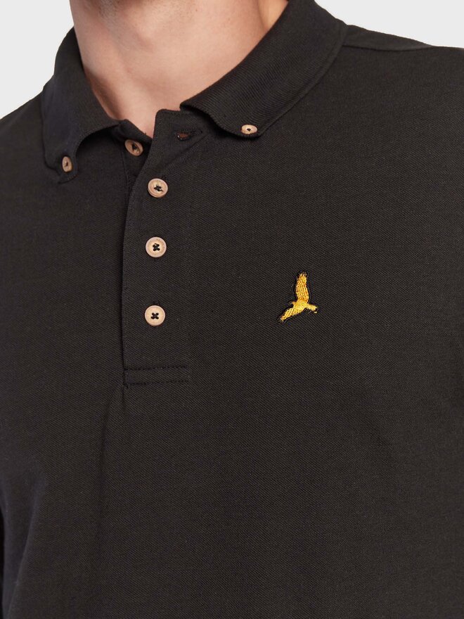 Brave Soul Brave Soul Poloshirt MLT-412WASHINGTN Schwarz Slim Fit