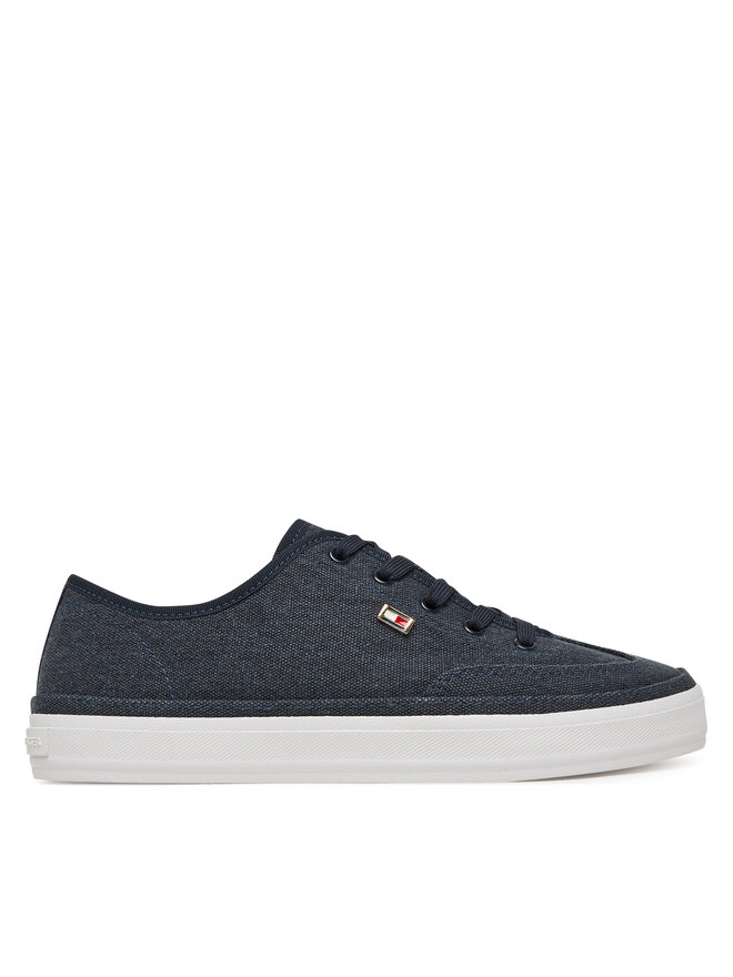 Tommy Hilfiger Αθλητικά Tommy Hilfiger Washed Canvas Vulc Sneaker FW0FW08894 Σκούρο μπλε