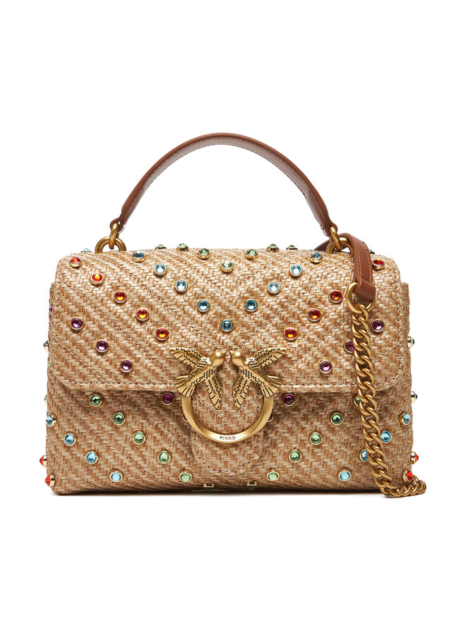 PINKO Kabelka PINKO Love Lady Puff Mini Cl PE 25 PLTT 100044 A2CG Béžová
