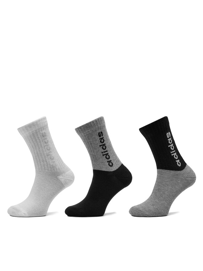 adidas Set de 3 perechi de șosete lungi pentru copii adidas Linear IS0102 Colorat