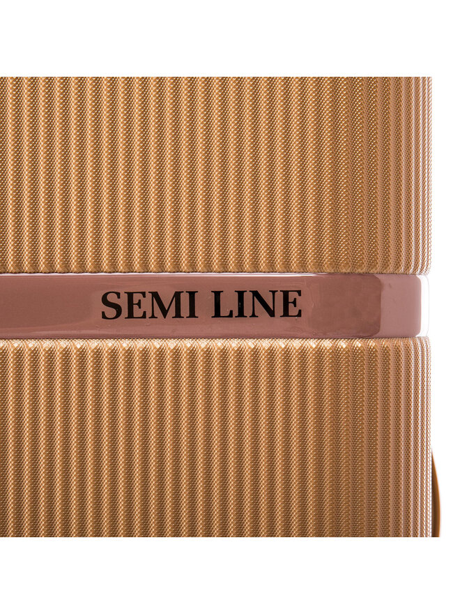 Semi Line Μεσαία Βαλίτσα Semi Line T5667-3 Χρυσό