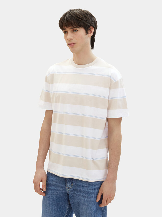 Tom Tailor Denim Tom Tailor Denim Majica 1040844 Bež Relaxed Fit