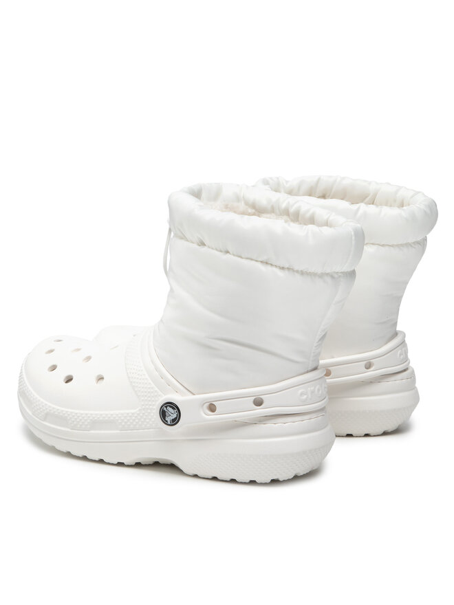 Crocs Боти Crocs Classic Lined Neo Puff Boot 206630 Бял