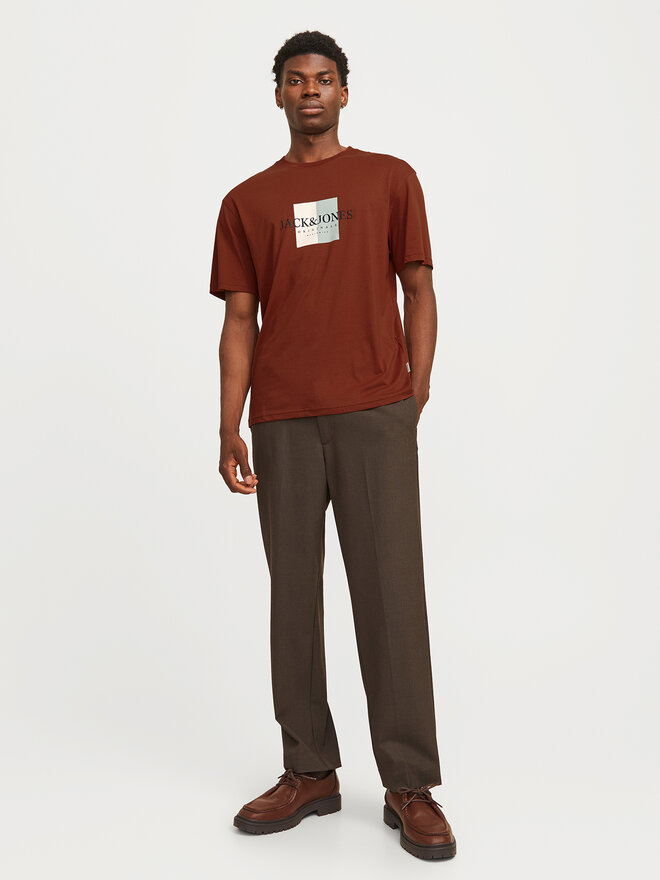 Jack&Jones Jack&Jones Majica Fredeiksberg 12262492 Rjava Regular Fit