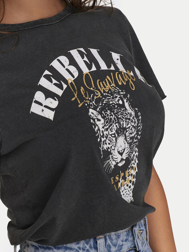 ONLY ONLY Camiseta Lucy 15215721 Gris Regular Fit