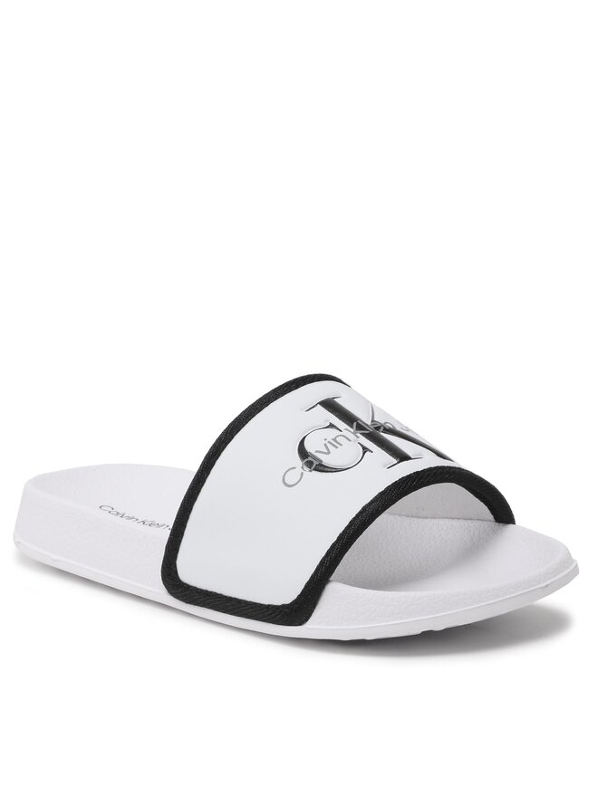 Calvin Klein Jeans Şlapi Calvin Klein Jeans Logo Pool Slide V3B0-80630-1172 M Alb