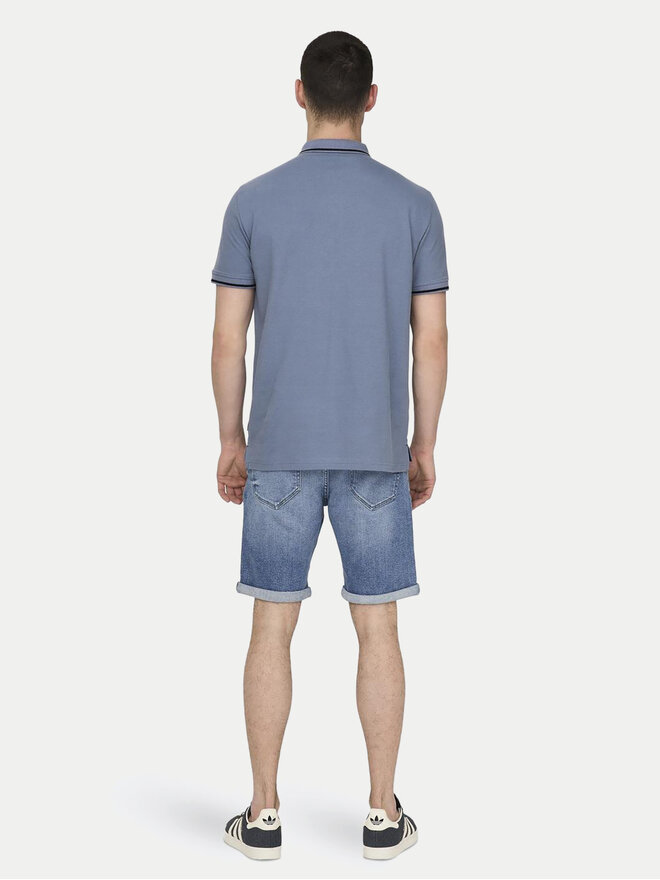 Only & Sons Only & Sons Pólóing Fletcher 22024827 Kék Regular Fit