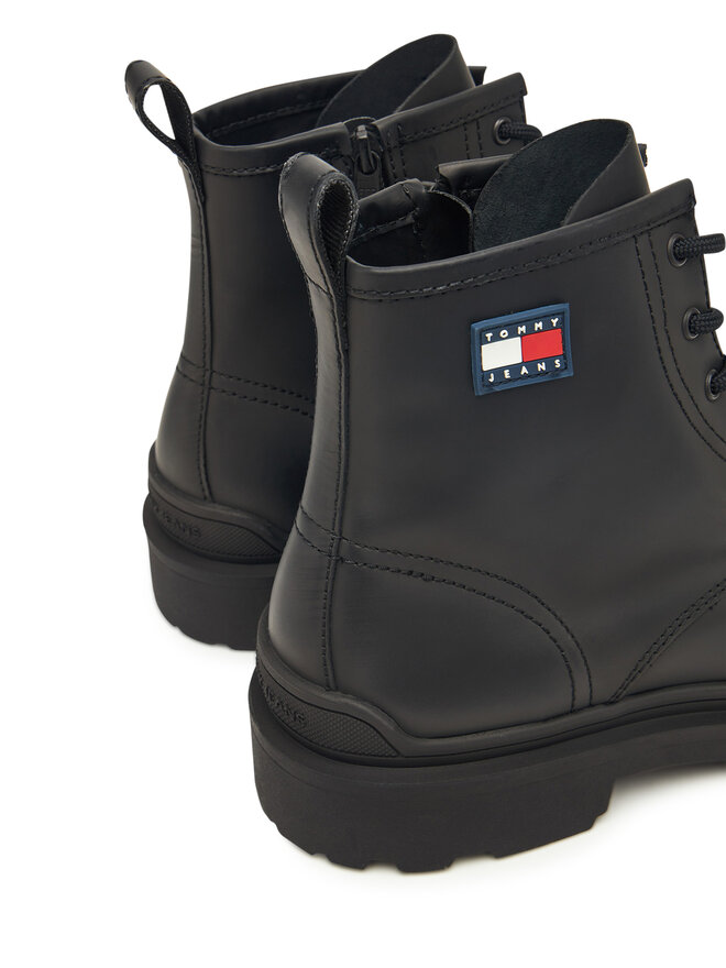 Tommy Jeans Schnürschuhe Tommy Jeans Tjm Lace Up Rubberized EM0EM01628 Schwarz