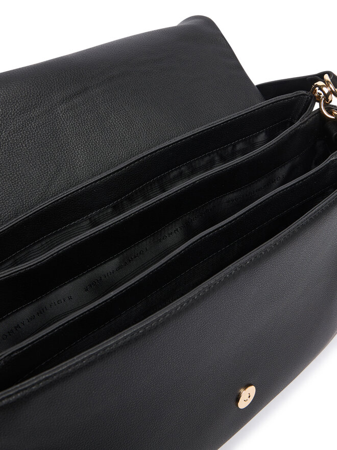 Tommy Hilfiger Handtasche Tommy Hilfiger Th Libre Satchel AW0AW19197 Schwarz