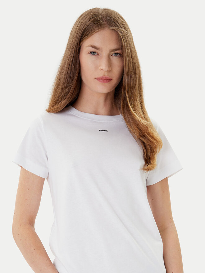 PINKO PINKO Camiseta Basico 100373 A2RE Blanco Regular Fit