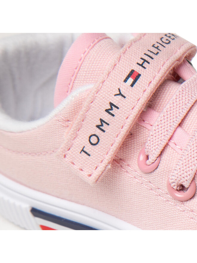 Tommy Hilfiger Кецове Tommy Hilfiger Low Cut Lace-Up/Velcro Sneaker T1A4-31007-0890 Розов