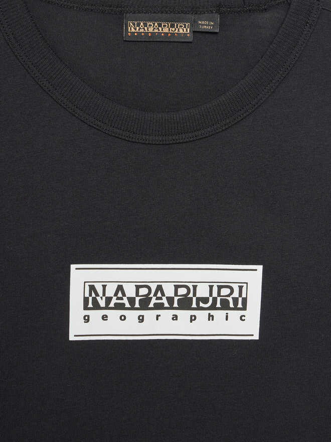 Napapijri Napapijri Marškinėliai Chamois NP0A4ILE M Juoda Regular Fit