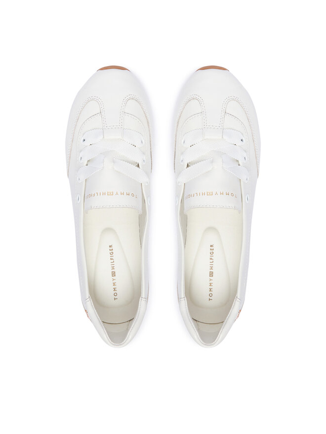 Tommy Hilfiger Ballerinas Tommy Hilfiger Bella Ballet Sneaker FW0FW09449 Weiß