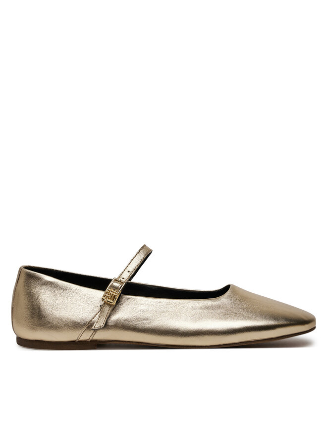 Tommy Hilfiger Ballerine Tommy Hilfiger Party Maryjane Ballerina Metal FW0FW08315 Oro