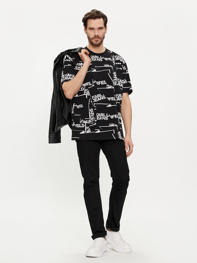 Karl Lagerfeld Jeans Karl Lagerfeld Jeans Camiseta 240D1709 Negro Relaxed Fit