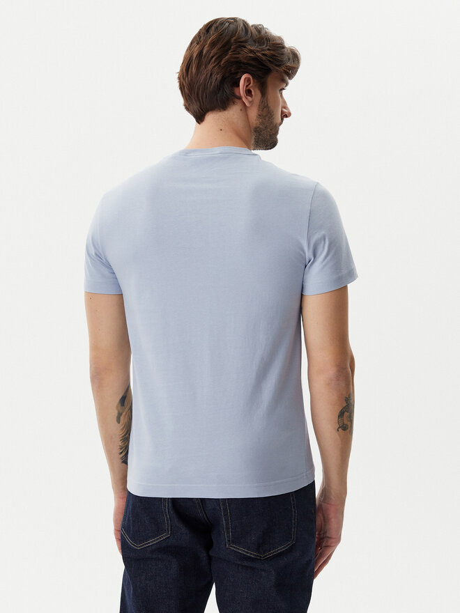 Calvin Klein Calvin Klein Marškinėliai Satin Bonded Logo K10K114162 Žydra Regular Fit