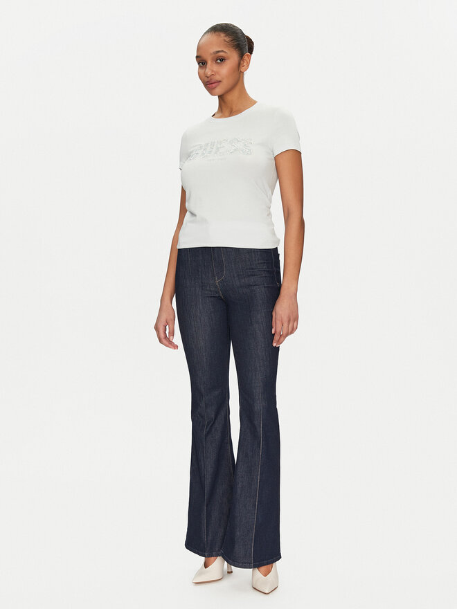 Guess Guess Marškinėliai W5GI04 J1314 Žydra Slim Fit