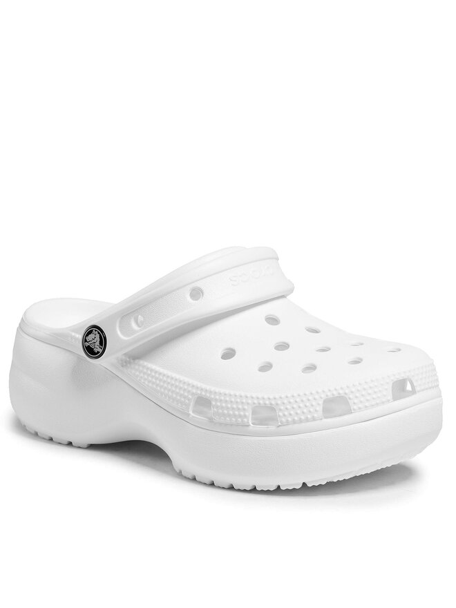 Crocs Klapki Crocs Classic Platform Clog W 206750 Biały