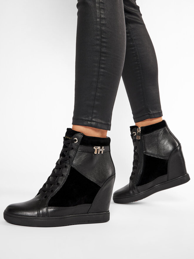 Hardware sneaker wedge fwfw433 black 99 shop