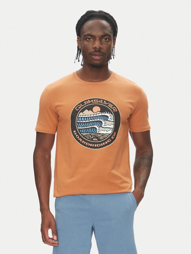 Quiksilver Quiksilver Majica Ev Three Seas Ss EQYZT08051 Rjava Regular Fit