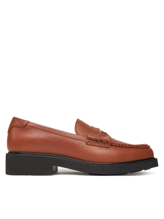 Tommy Hilfiger Loaferke Tommy Hilfiger Crest Squarish Toe Penny Loafer FW0FW08633 Rjava