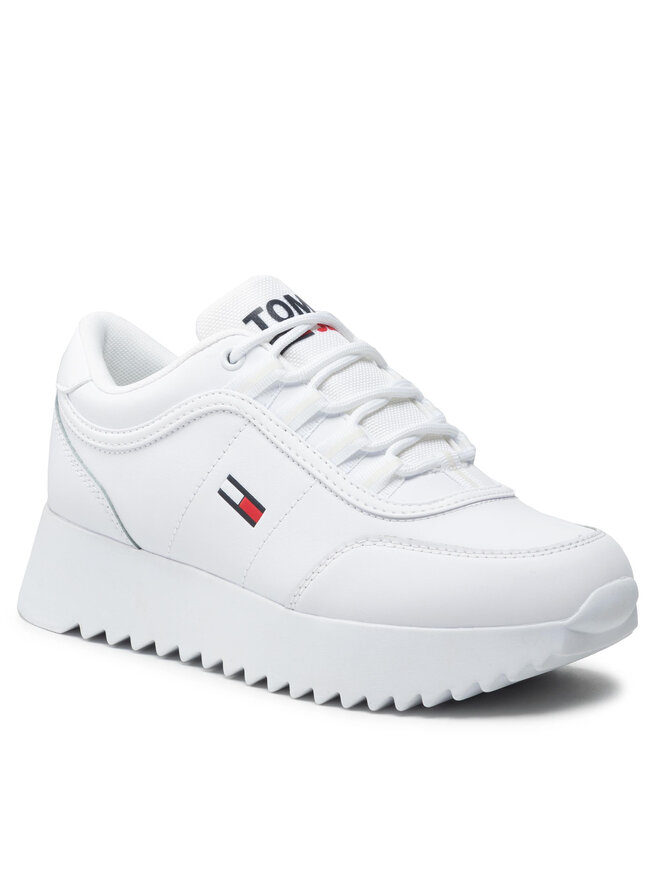 Sneakers Tommy Jeans High Cleated Sneaker EN0EN01865 Blanc chaussures