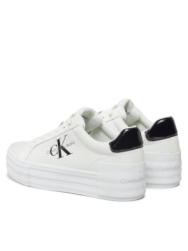Calvin Klein Jeans Tenisice Calvin Klein Jeans Bold Vulc Flatf Low Lace Lth Ml YW0YW01294 Crna
