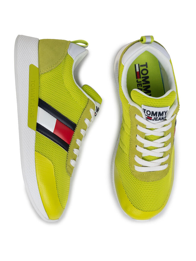 Tommy Jeans Laisvalaikio batai Tommy Jeans Flexi Tommy Jeans Flag Sneaker EM0EM00400 Žalia