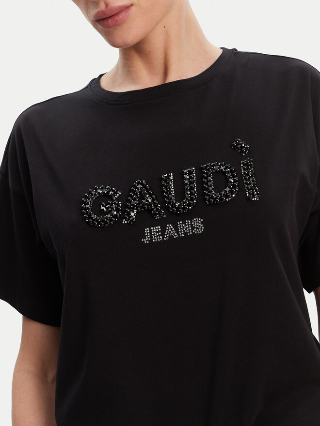 Gaudi Gaudi Camiseta 511BD64030 Negro Regular Fit