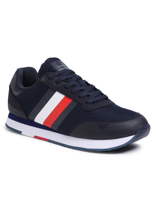 Tommy Hilfiger Sneakers Tommy Hilfiger Corporate Material Mix Runner FM0FM02688 Dunkelblau