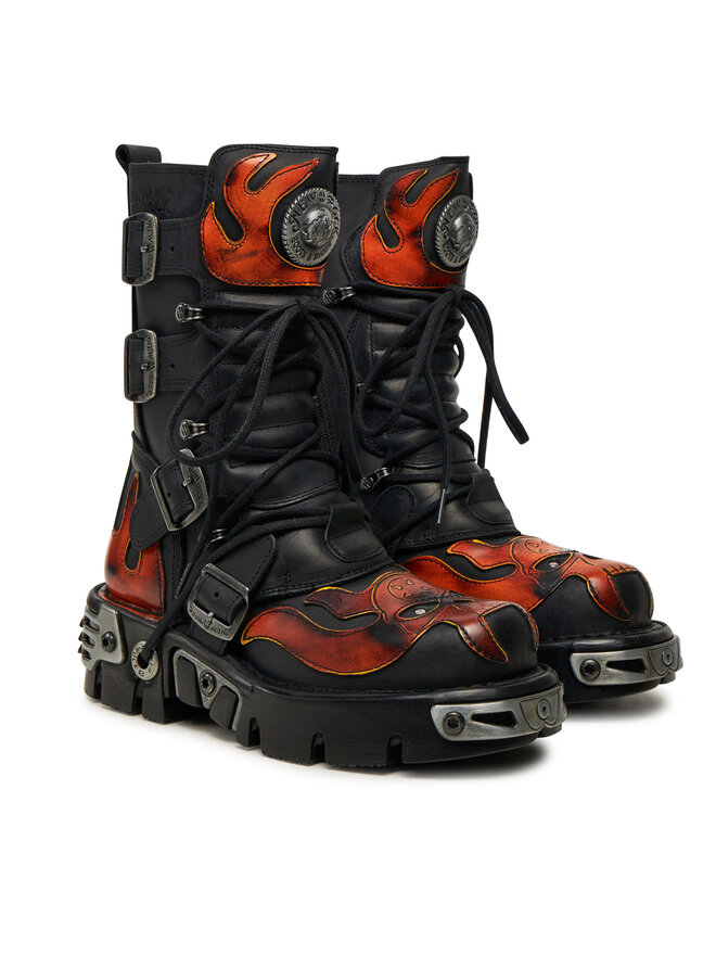NEW ROCK Bakancs NEW ROCK M-107-S1 Fekete