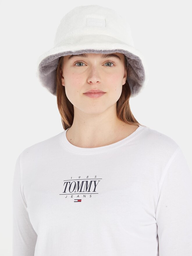 Tommy Jeans Cappello Tommy Jeans Tjw Fuzzy Rev. Bucket Hat AW0AW15459 Écru