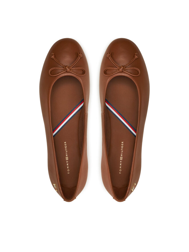 Tommy Hilfiger Μπαλαρίνες Tommy Hilfiger Essential Chic Ballerina FW0FW08059 Καφέ