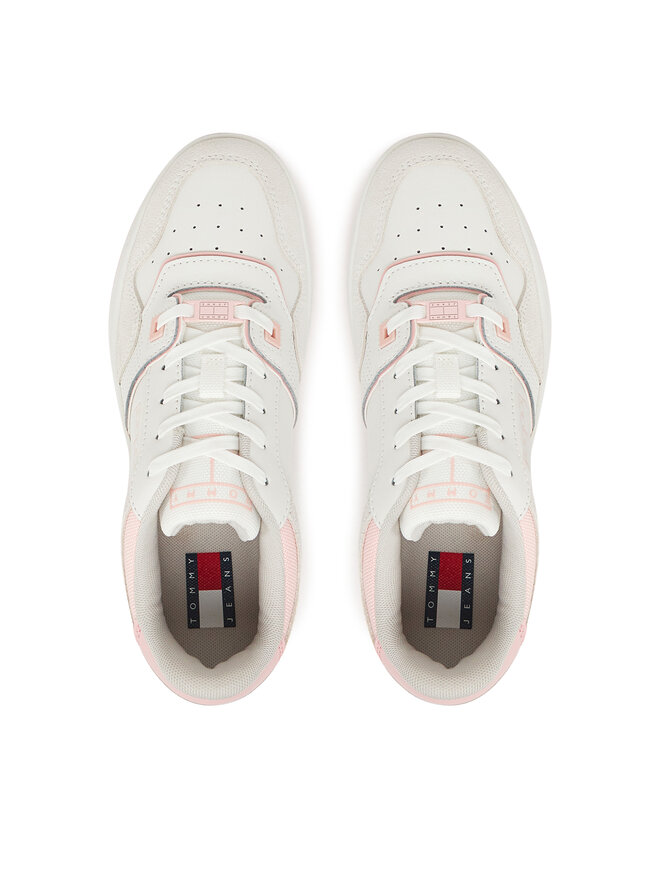 Tommy Jeans Αθλητικά Tommy Jeans Tjw Retro Basket Washed Suede EN0EN02773 Λευκό
