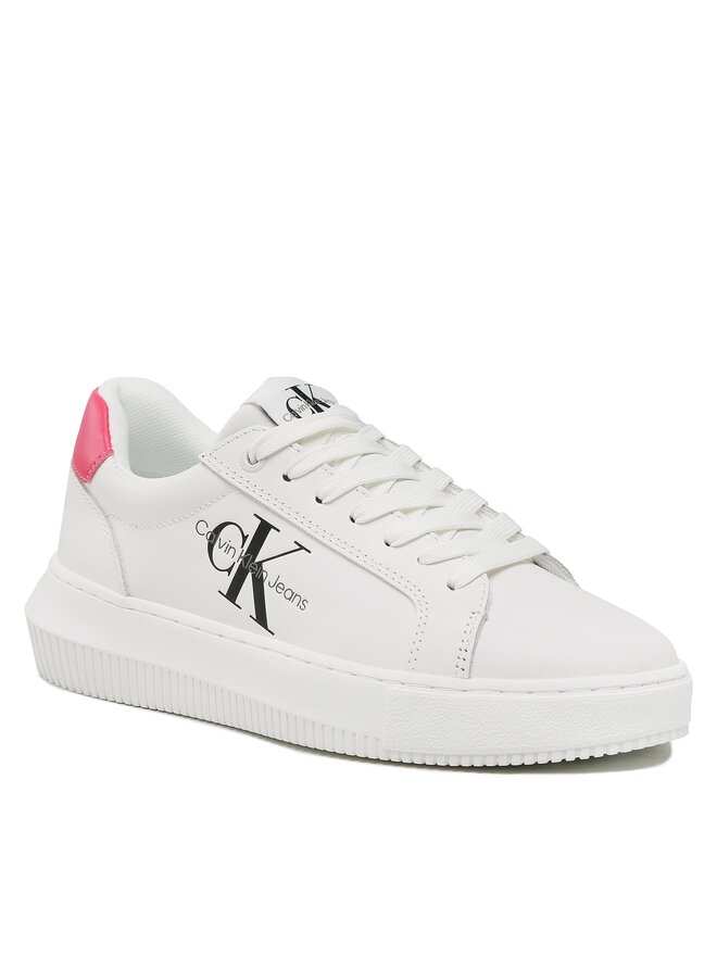 Calvin Klein Jeans Сникърси Calvin Klein Jeans Chunky Cupsole Laceup Mon Lth Wn YW0YW00823 Бял