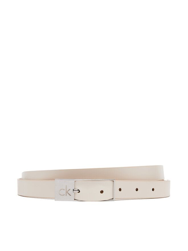 Calvin Klein Pasek Damski Calvin Klein Ck Cut Square Buckle 2.0 K60K613155 Biały
