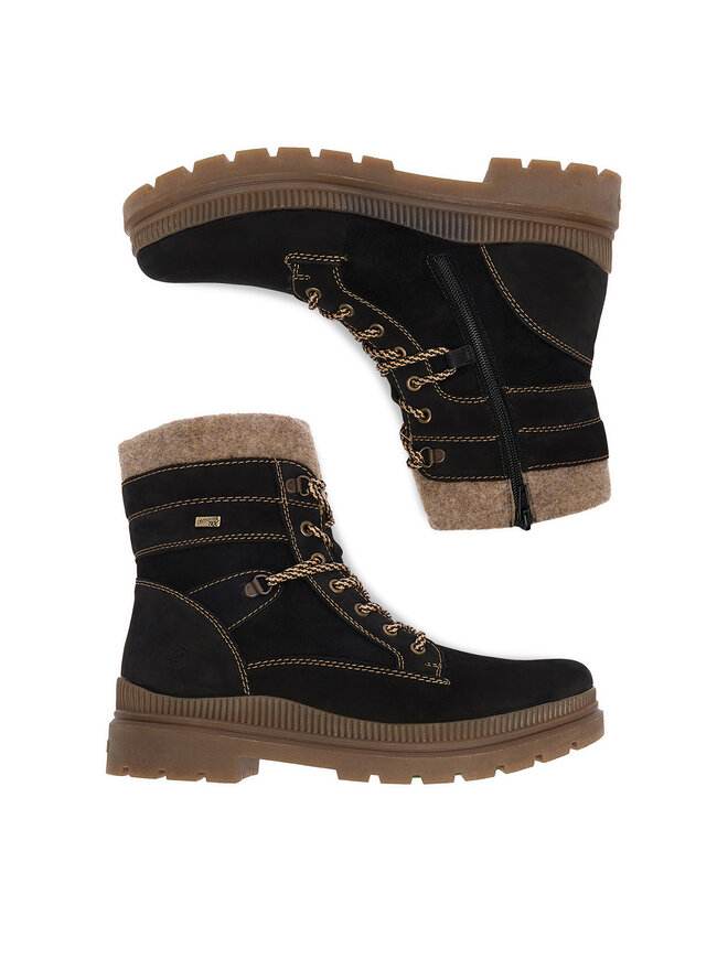 Remonte Schnürschuhe Remonte CEO-D0C77-02 Schwarz