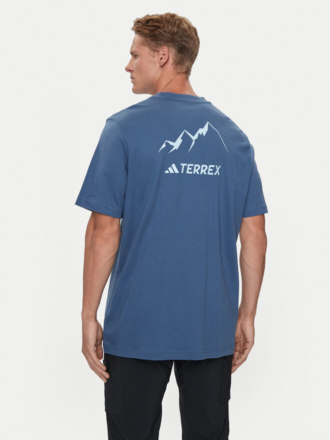adidas adidas Marškinėliai Terrex Graphic MTN 2.0 IM8354 Mėlyna Regular Fit