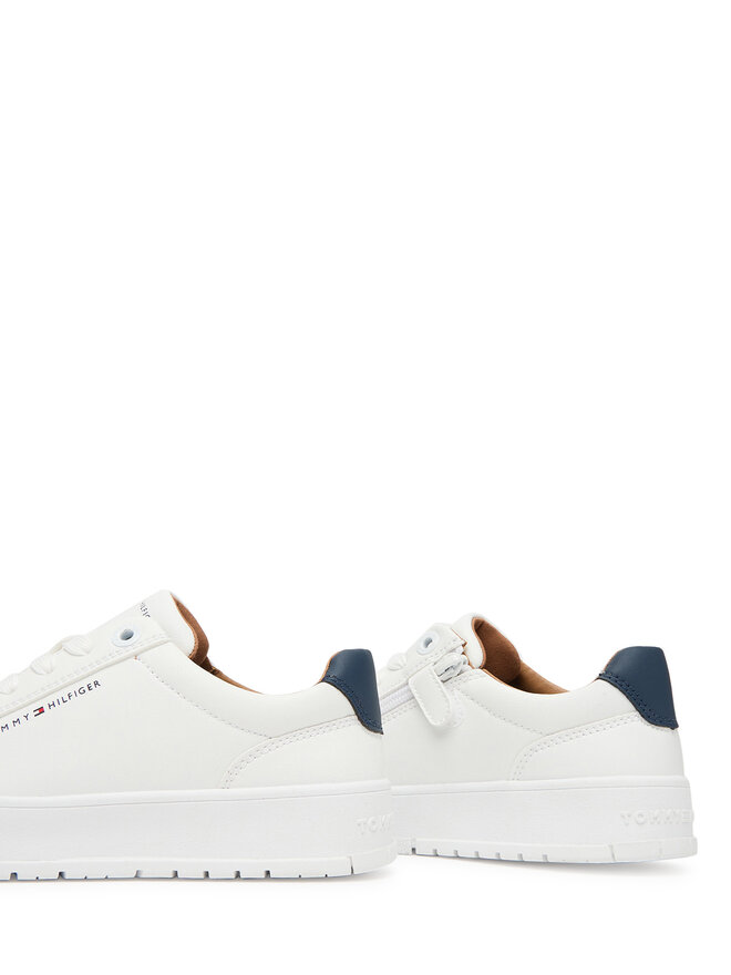 Tommy Hilfiger Сникърси Tommy Hilfiger Low Cut Lace Up Sneaker T3X9-34091-1355 D Бял