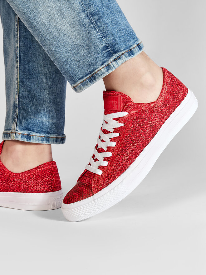 Converse Kedai Converse Ctas X Nike Flyknit Ox 157593C Raudona