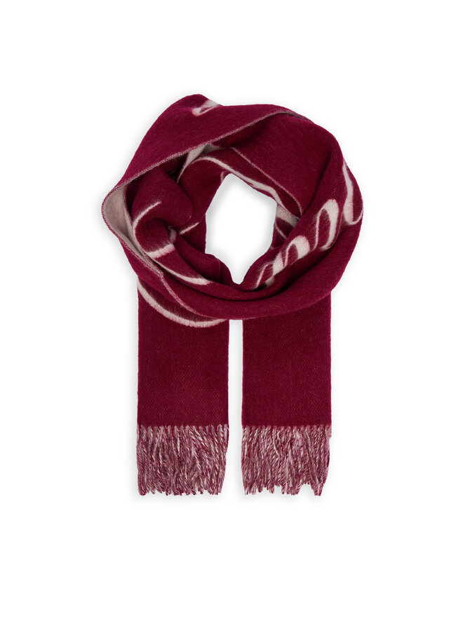 Tommy Hilfiger Κασκόλ Tommy Hilfiger Script Logo AW0AW17786 Μπορντό