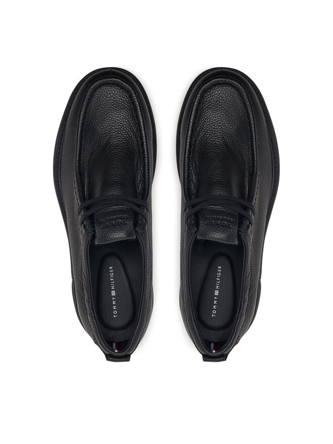 Tommy Hilfiger Halbschuhe Tommy Hilfiger Comfort Leather Moc Toe Shoe FM0FM06072 Schwarz