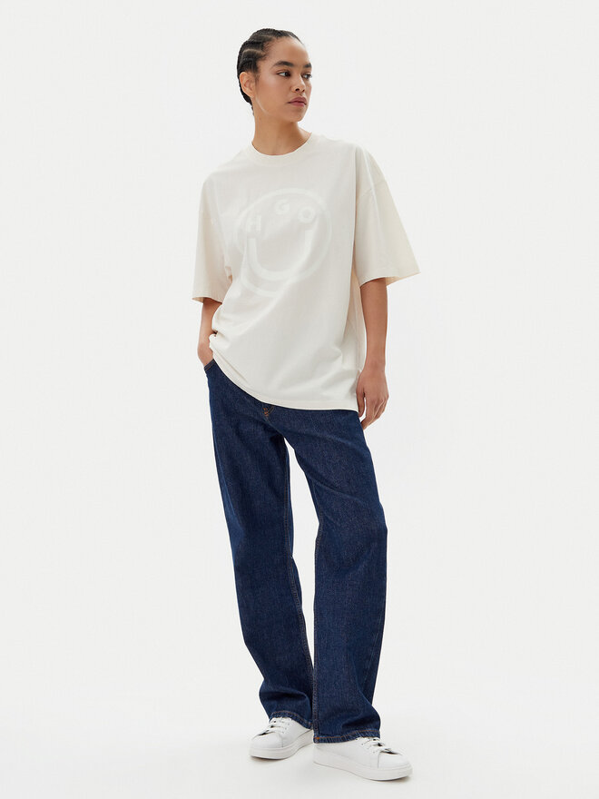 HUGO HUGO T-Shirt 50511471 Beige Oversize