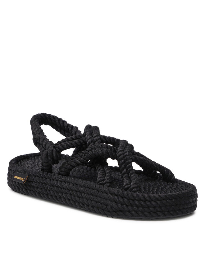 Bohonomad Espadrile Bohonomad Bodrum Platform BOD.0020.PRS Črna