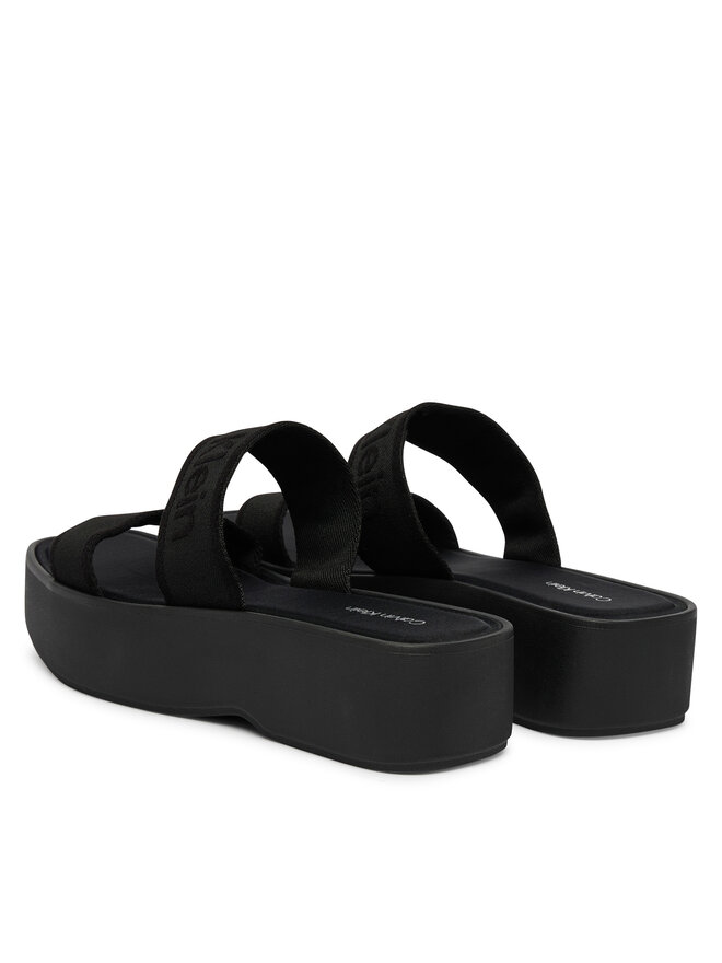 Calvin Klein Pantoletten Calvin Klein Flatform Sndl Webbing HW0HW02878 Schwarz