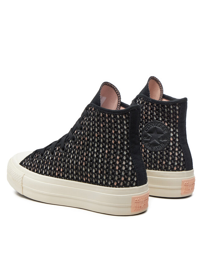 Converse Scarpe da ginnastica Converse Chuck Taylor All Star Lift Platform Crochet A09829C Nero