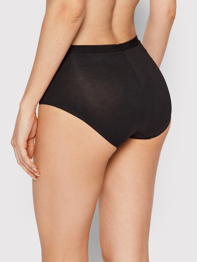 Triumph Triumph Klasične spodnje hlačke z visokim pasom Smart Natural Maxi 10211539 Črna