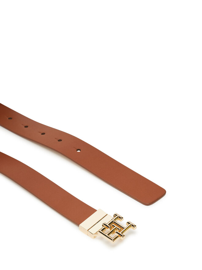 Tommy Hilfiger Damengürtel Tommy Hilfiger Th Logo Rev 3.0 AW0AW17247 Braun